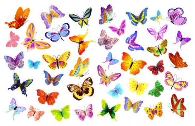 butterfly and flowers clip art free - photo #26